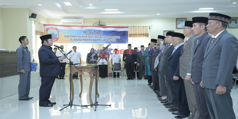 Bupati Lampung Selatan Melantik Sejumlah Pejabat Di Awal Tahun 2018