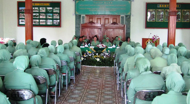 Pengarahan dan Tatap Muka Ketua Persit KCK PD IV/DIPONEGORO DI KODIM 0721/ BLORA