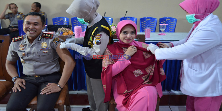 Ratusan Personil Polres Blora Imunisasi Difteri