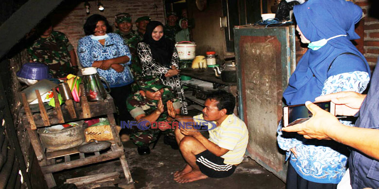 Dandim 0808/Blitar Letkol Inf Kris Bianto Peduli Kepada Anggota Yang Sakit