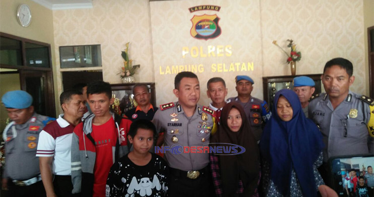Kapolres Lampung Selatan Serahkan Korban Penculikan Kepada Keluarganya