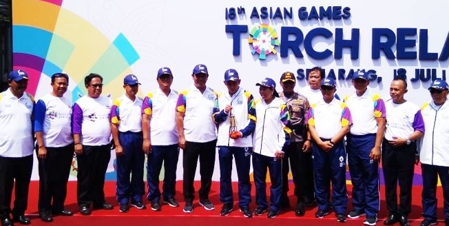 Api Obor Asean Games 2018 Tiba Di Semarang Dan Disambut Ribuan Pelajar