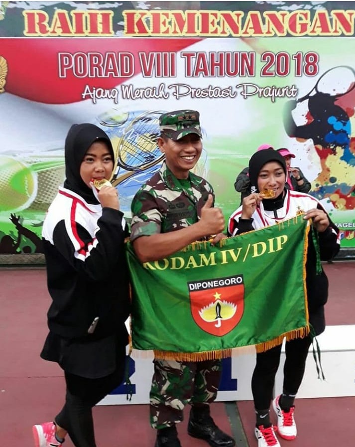 Atlit Tenis Lapangan KODIM Pati Raih Juara 1 Piala KASAD 2018