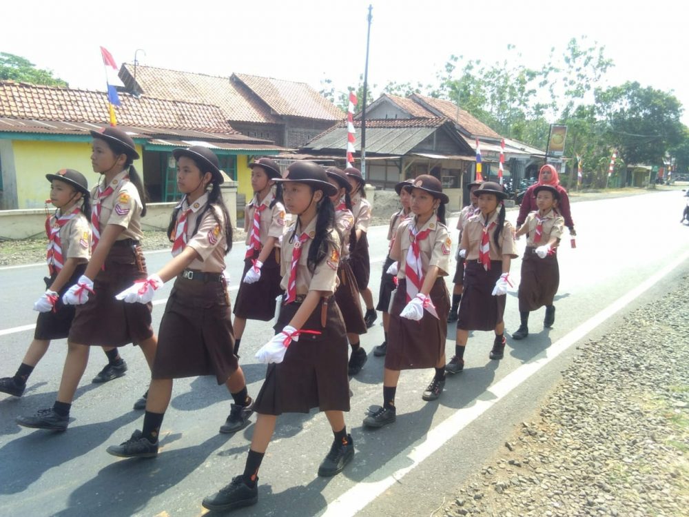 Pramuka Kwarran Somagede Gelar Gerak Jalan Pramuka