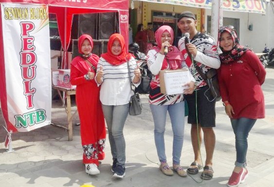 Penggalangan Dana Korban Gempa Lombok Komunitas Seniman Blora Terus Berlanjut