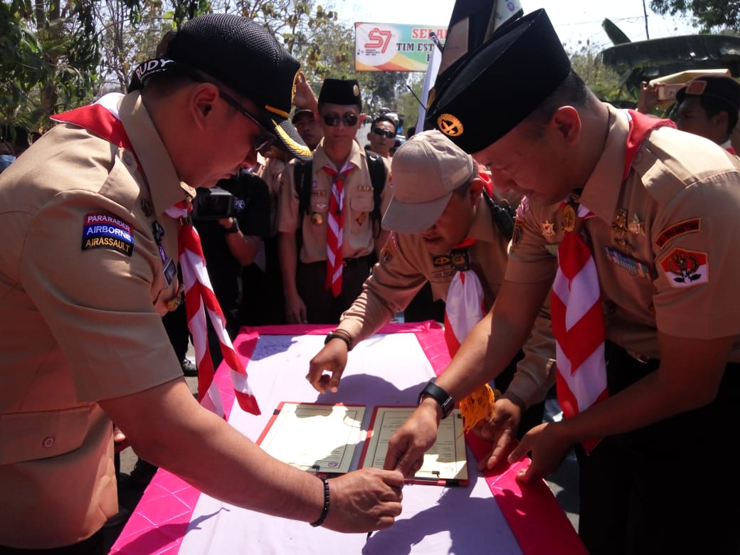 Upacara Serah Terima Estafet Tunas Kelapa Dari Blora Ke Pati di Gelar di Pucakwangi