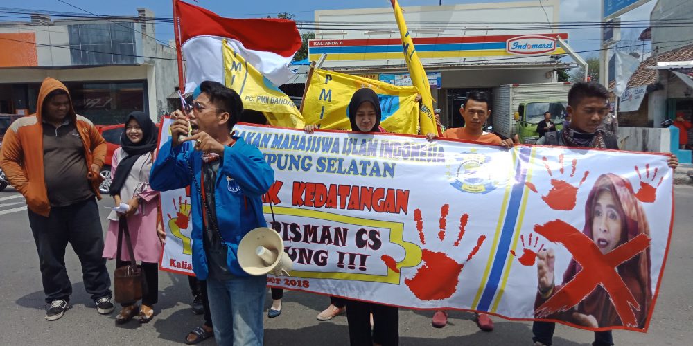 PC PMII Kabupaten Lampung Selatan Gelar Aksi Tolak Kedatangan Neno Warisman Ke Lampung