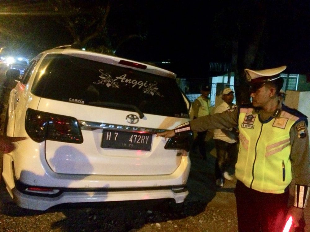 Sat Lantas Polres Blora Tindak Pengendara Dengan Plat Nomor Modifikasi