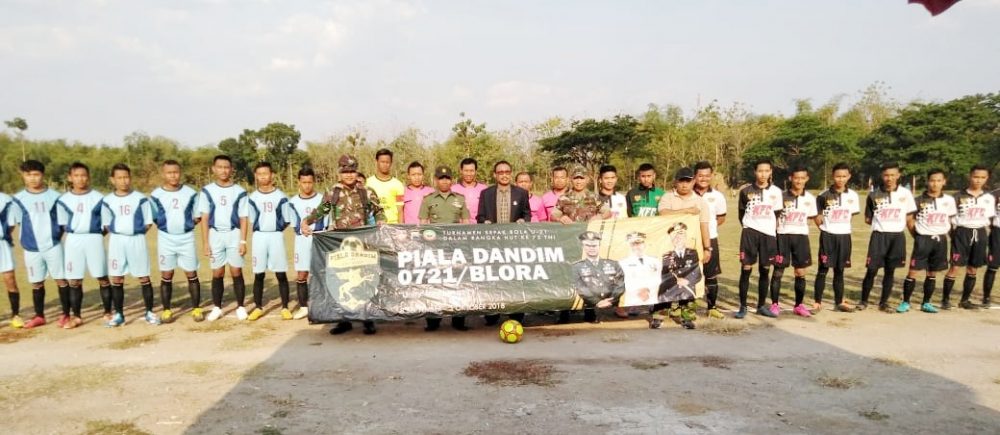 Pelaksanaan Turnamen Sepak Bola U21  Dandim 0721/Blora CUP Tahun 2018
