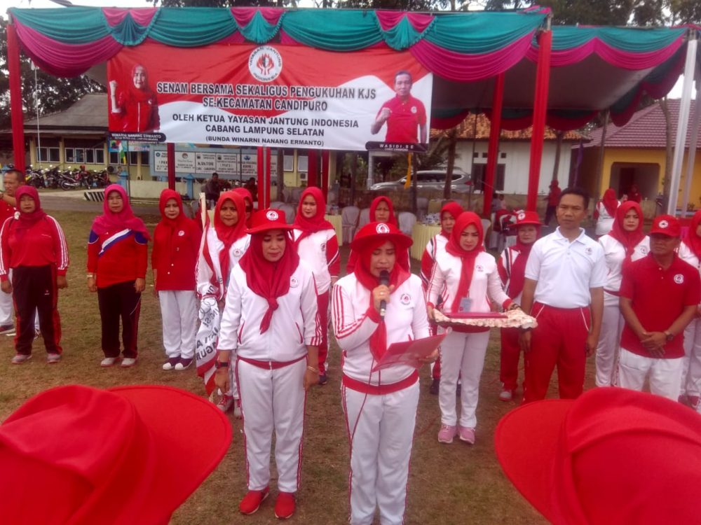 Winarni Nanang Ermanto Kukuhkan KJS  Kacamatan Candipuro