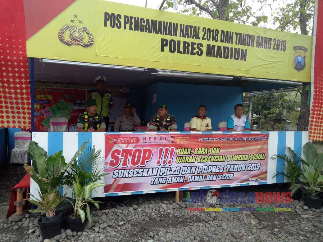 Babinsa Koramil Saradan Bersama Polres Madiun Pantau Arus Balik Natal Dan Tahun Baru 2019