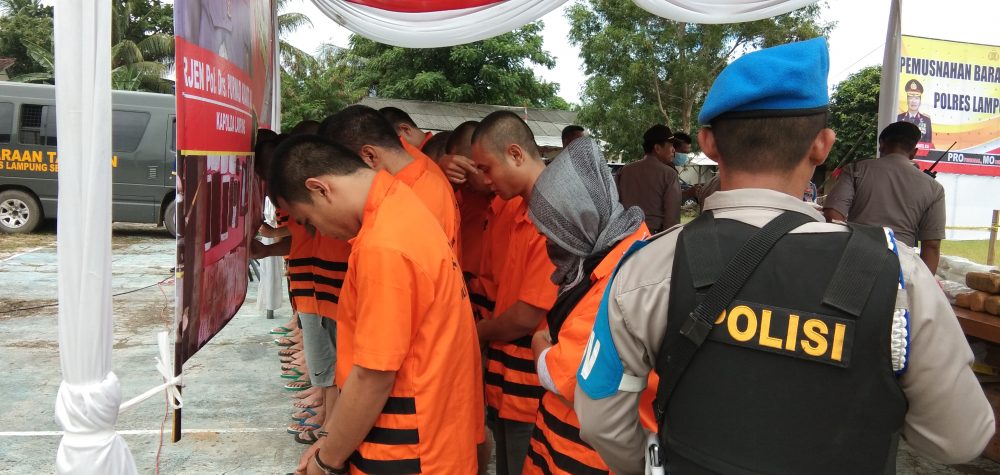 23 Orang Tersangka Pengedar, Di Tangkap Satnarkoba Polres Lampung Selatan
