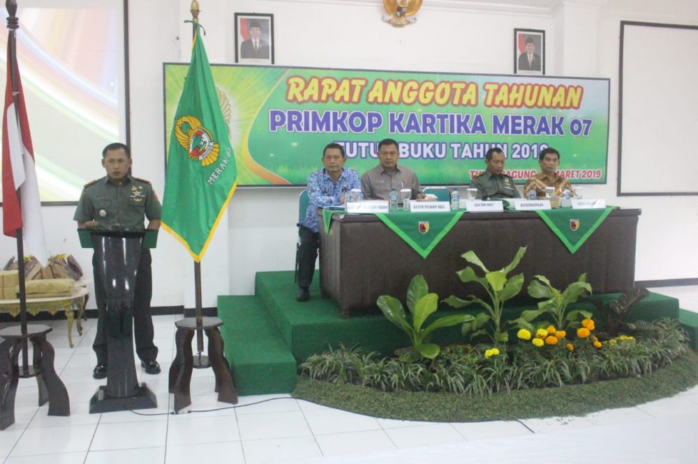 Tutup Buku Tahun 2018, Primkop Kartika Merak 07 Gelar RAT