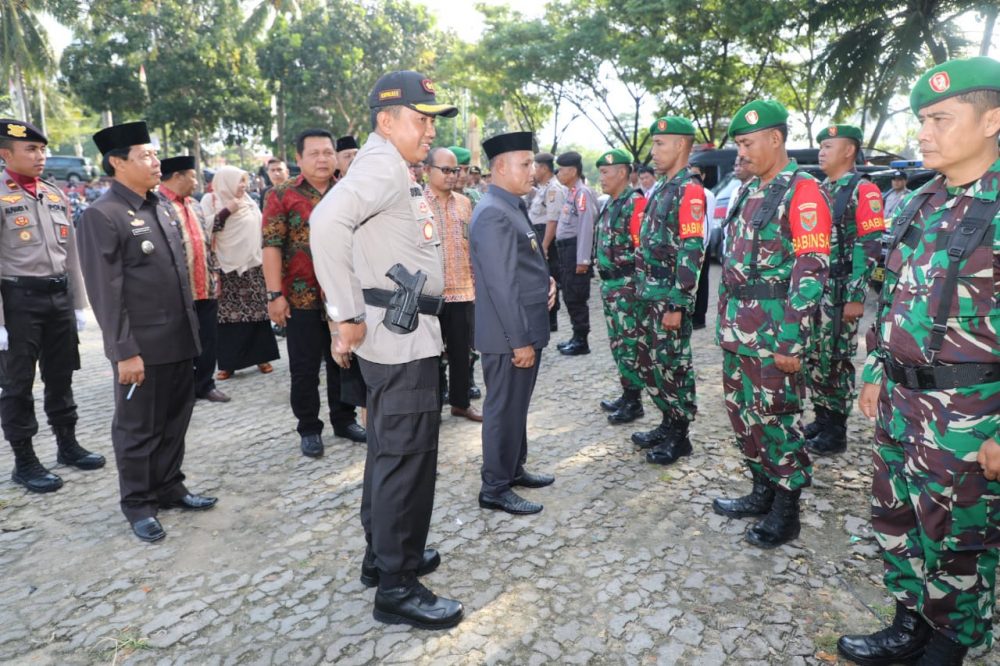 Polres Lampung Selatan Dan TNI Gelar Apel Pasukan