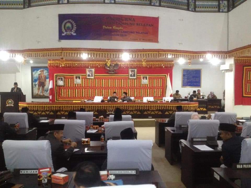 Rapat Paripurna DPRD Lampung Selatan Dalam Rangka Penyampaian LKPJ Bupati Tahun 2018