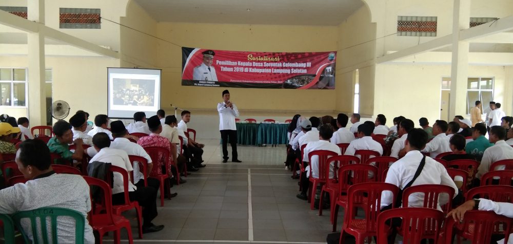Kabag Otda Kabupaten Lampung Selatan Sosialisasikan Tentang Pilkades Serentak Tahun 2019