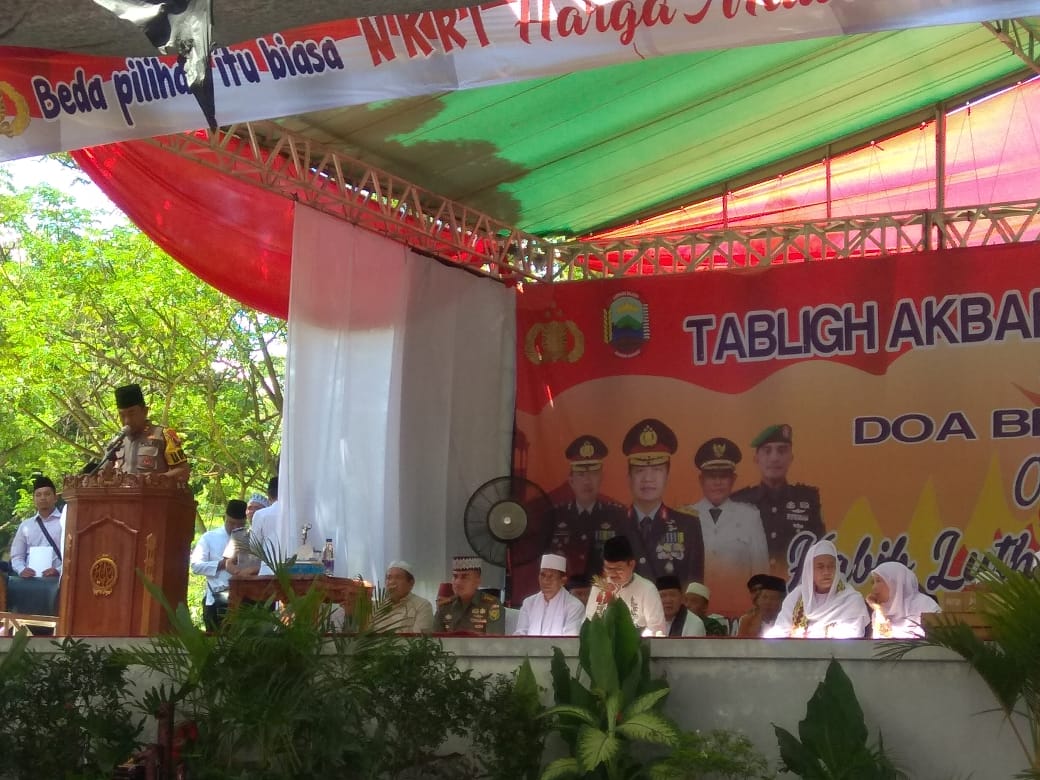 Kapolres Lamsel Melalui Tabligh Akbar Kebangsaan Dapat Menciptakan Situasi Aman Nyaman Dan Sejuk