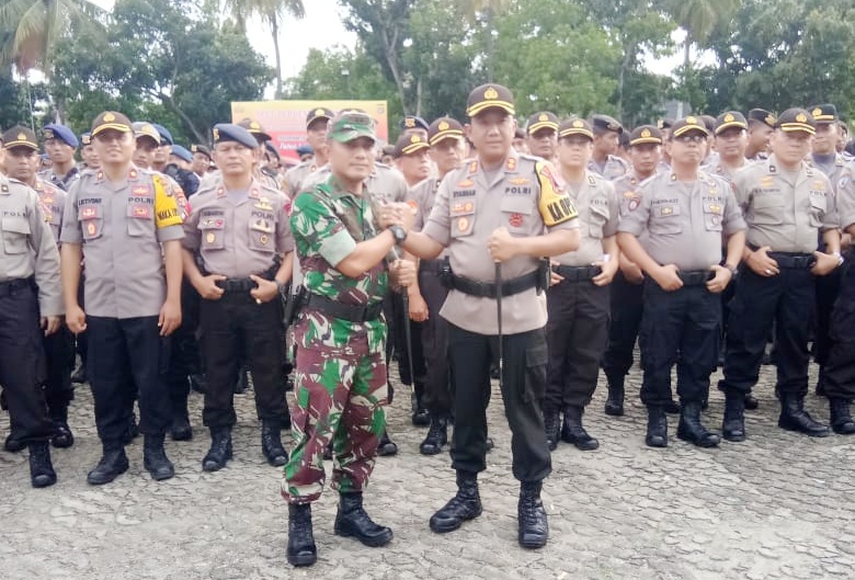 TNI Dan Polri Siap Amankan Jalanya Pemilu 2019 Di Lampung Selatan
