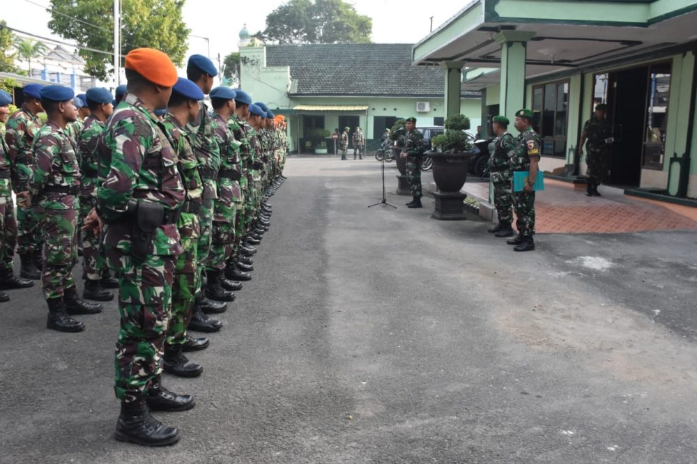 Dandim 0803/Madiun Pimpin Apel Penerimaan Pasukan BKO TNI AU