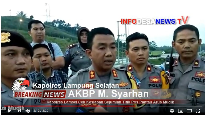 Video Kapolres Lamsel Cek Kesiapan Sejumlah Titik Pos Pantau Arus Mudik