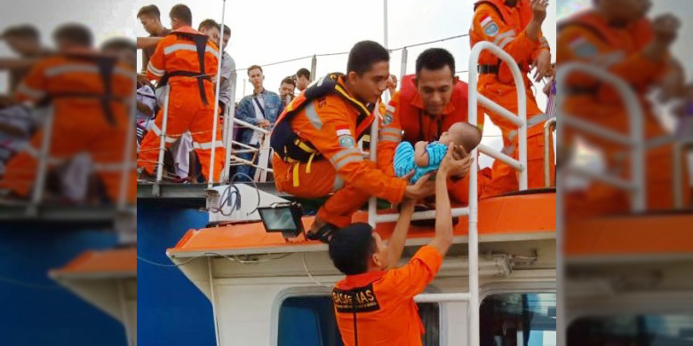 Ratusan Penumpang KMP Mutiara Persada II Di Evakuasi