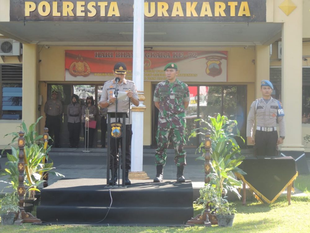 Kapolresta Surakarta Bersama Dandim 0735/Surakarta Pimpin Apel Konsolidasi OKC 2019