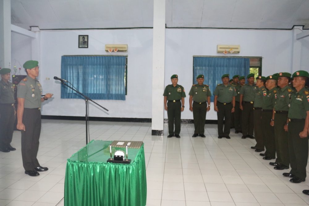 KODIM PONOROGO GELAR LAPORAN KORP SERAH TERIMA JABATAN DANRAMIL