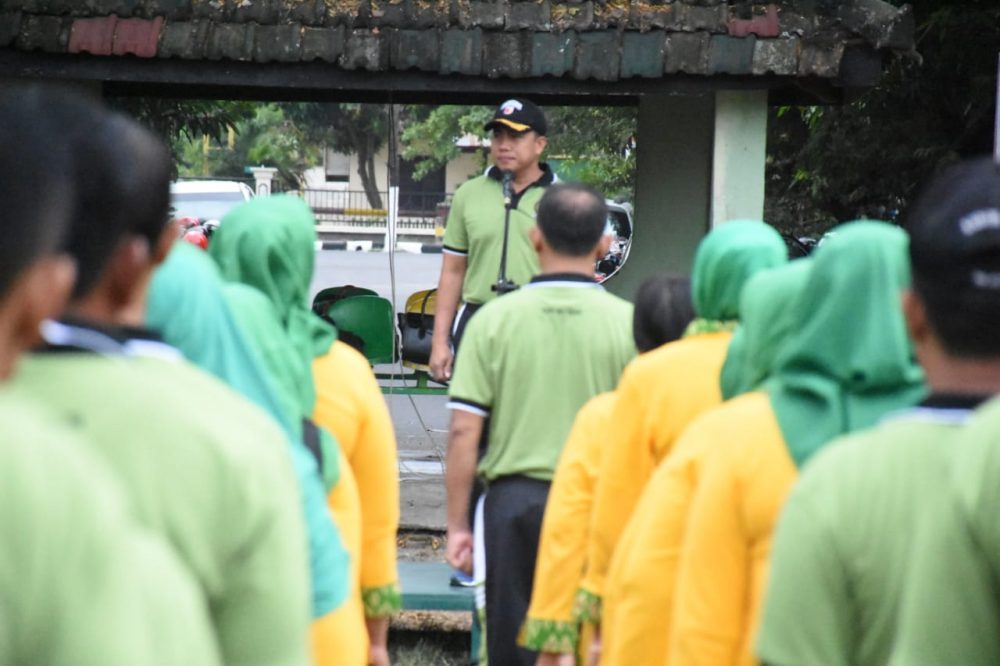 Pererat Silaturahmi, Anggota Kodim 0803/Madiun Olahraga Bersama Persit