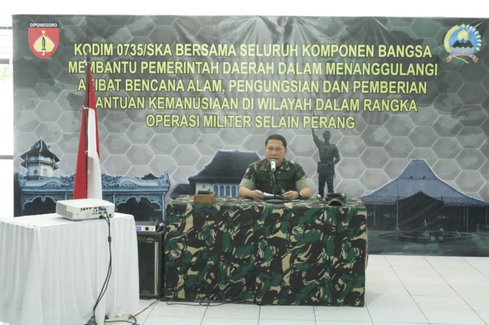 Latihan Posko I Kodim 0735/Surakarta untuk penanggulangan Bencana alam
