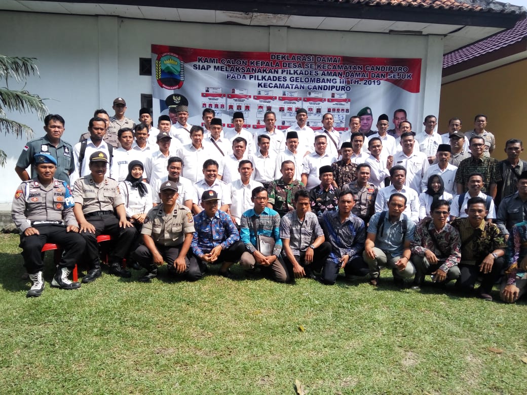 43 Calon Kepala Desa Di Kecamatan Candipuro Gelar Deklarasi Damai