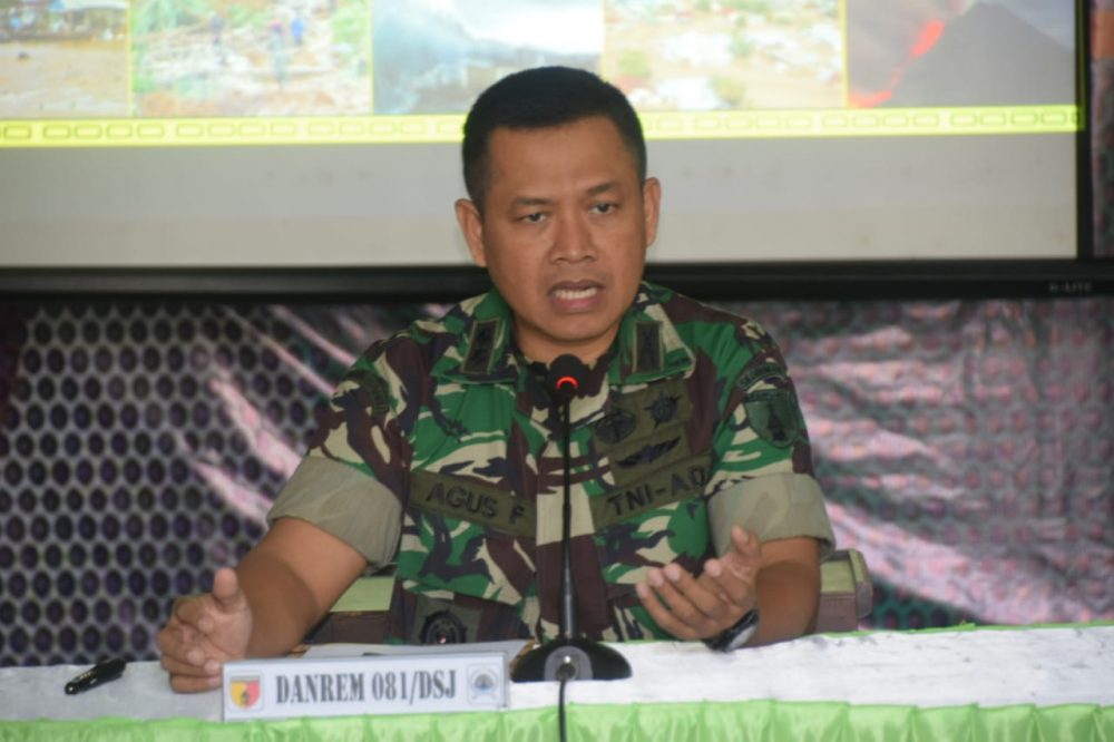 Kasrem 081/DSJ Berikan Arahan Kepada Pelaku Latihan Posko I Kodim 0807/Tulungagung