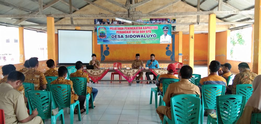 Desa Sidowaluyo Gelar Pelatihan Peningkatan Kapasitas Perangkat Desa