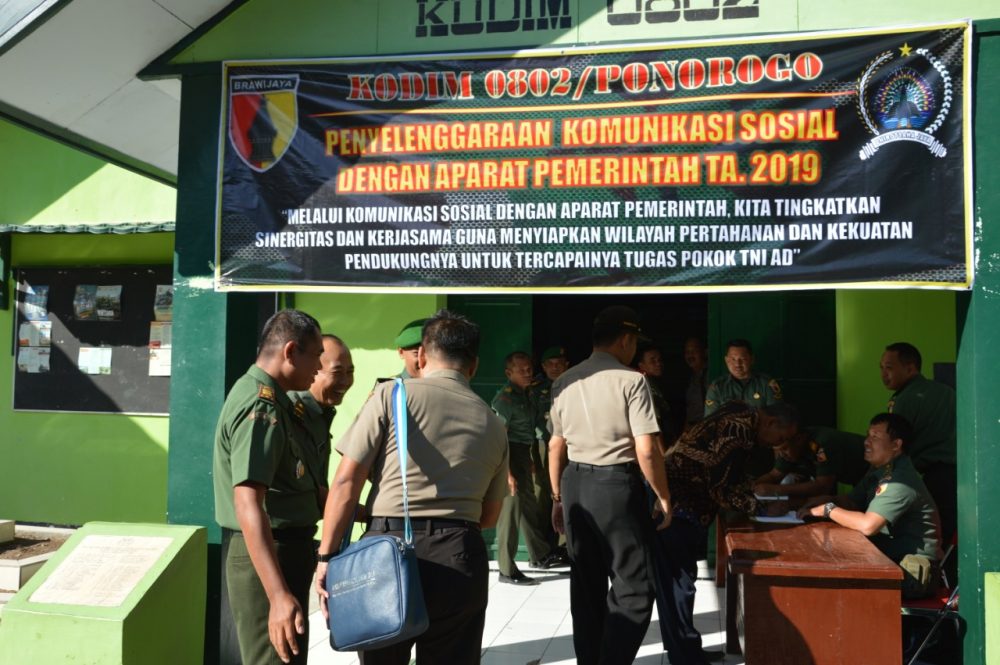 Kodim Ponorogo Gelar Komunikasi Sosial Dengan Aparat Pemerintah