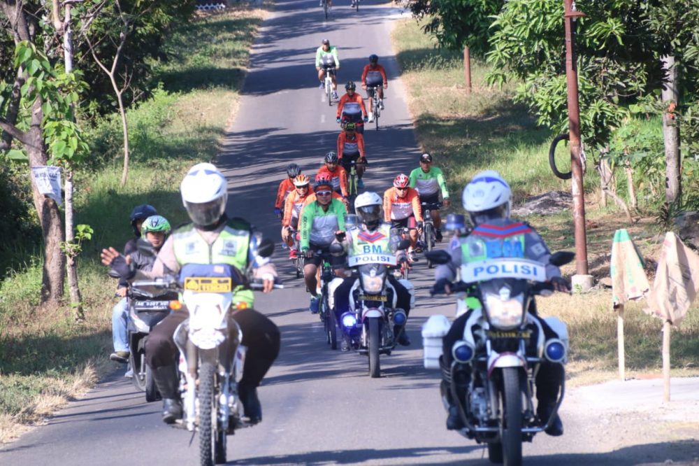 Meriahkan HUT Bhayangkara Ke 73, Dandim 0803/Madiun Fun Bike Bareng TNI – POLRI