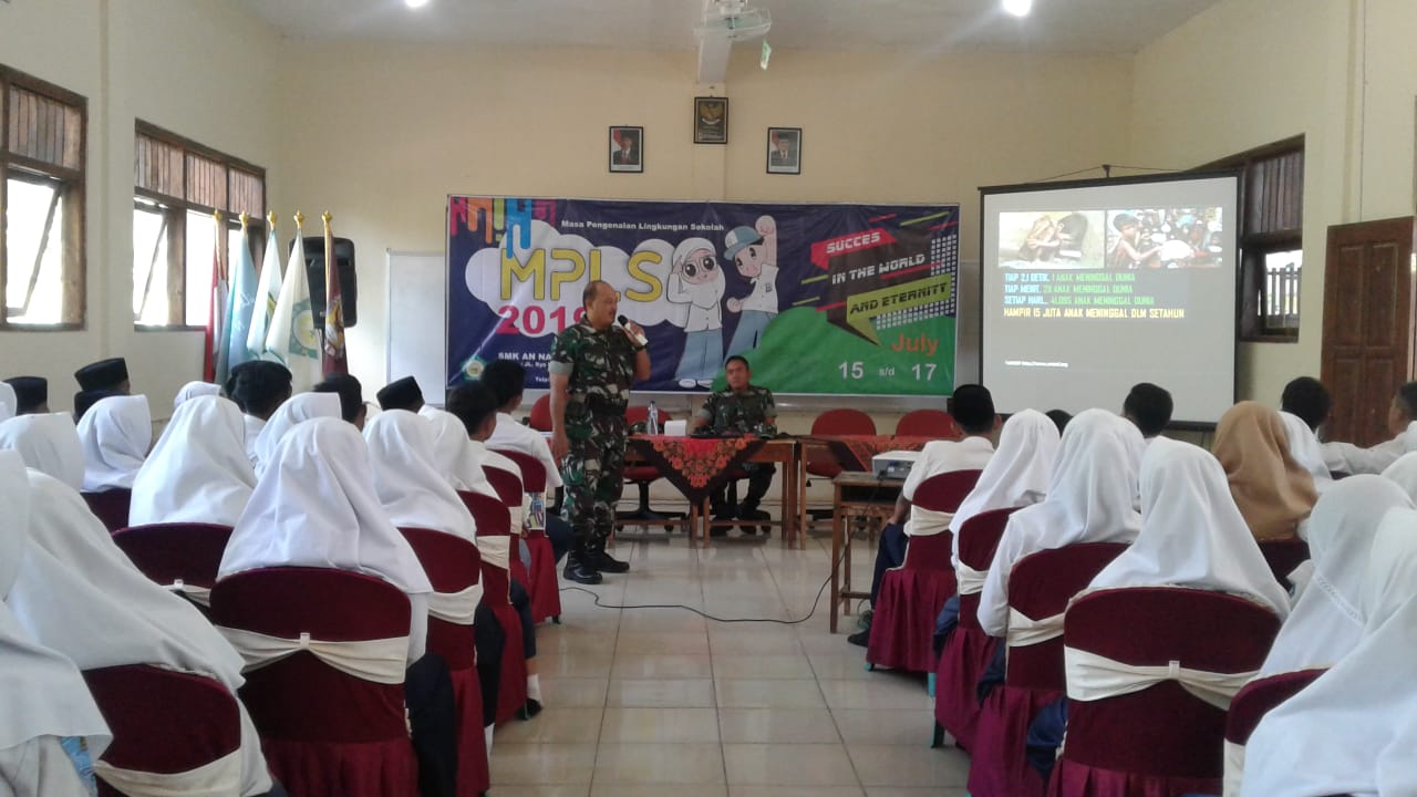 Koramil Kayen berikan Pembekalan Wawasan Kebangsaan di SMK An Najah Kayen