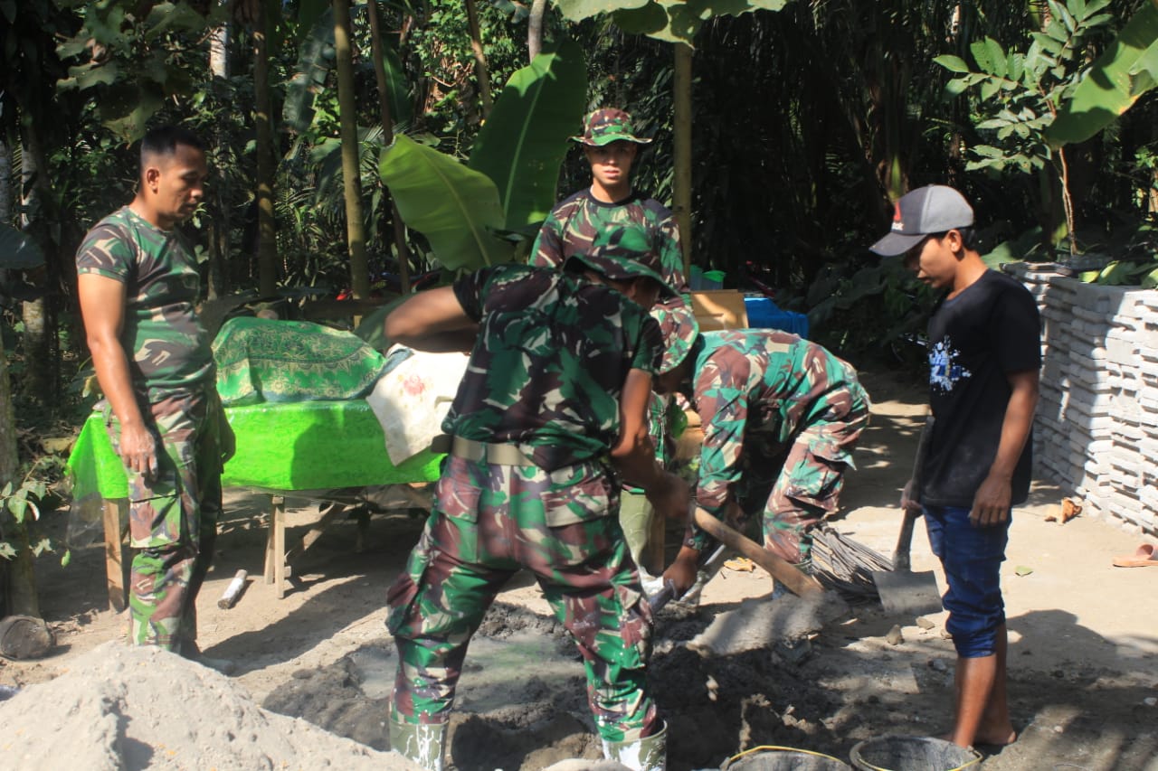Warga Desa Karangbendo ucapkan Terima Kasih Kepada Anggota Satgas TMMD Kodim 0808/Blitar