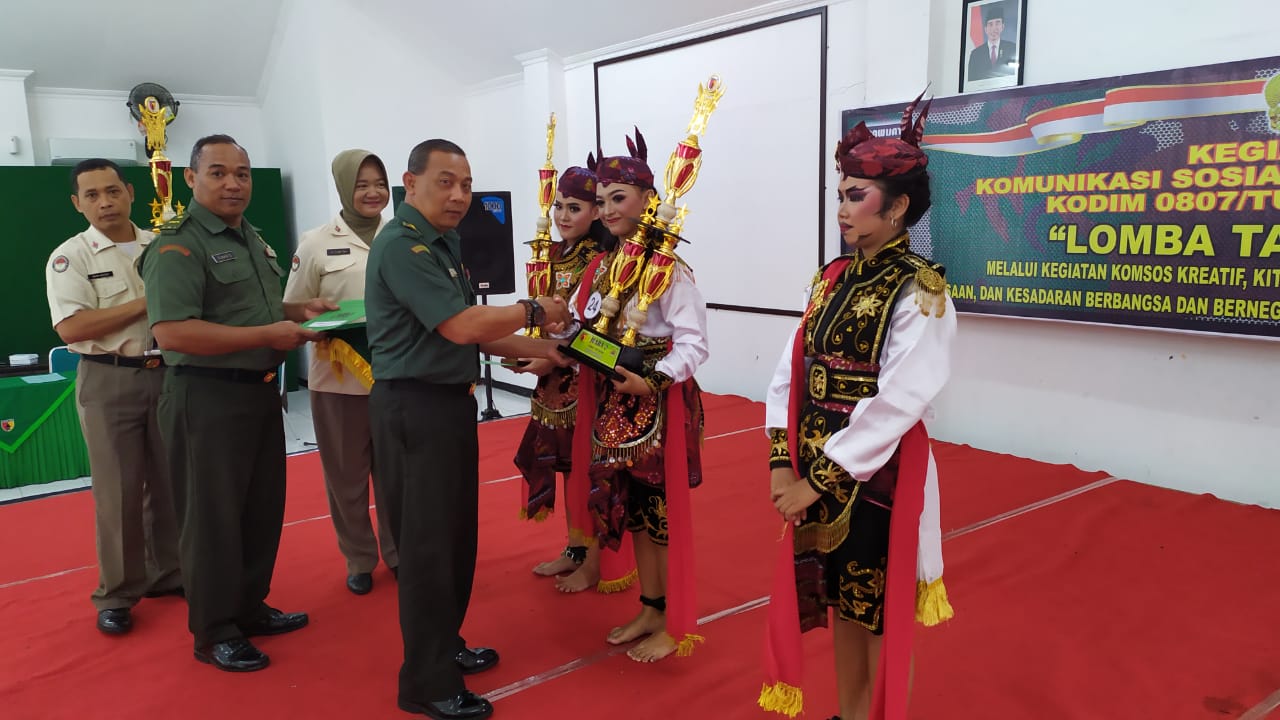 Jaga Kelestarian Budaya, Kodim Tulungagung Gelar Komsos Kreatif Lomba Tari Remo