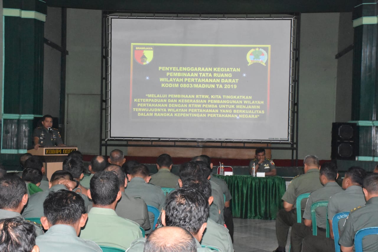 Kodim 0803/Madiun Selenggarakan Kegiatan Pembinaan Tata Ruang Wilayah Pertahanan Darat TW II Tahun 2019