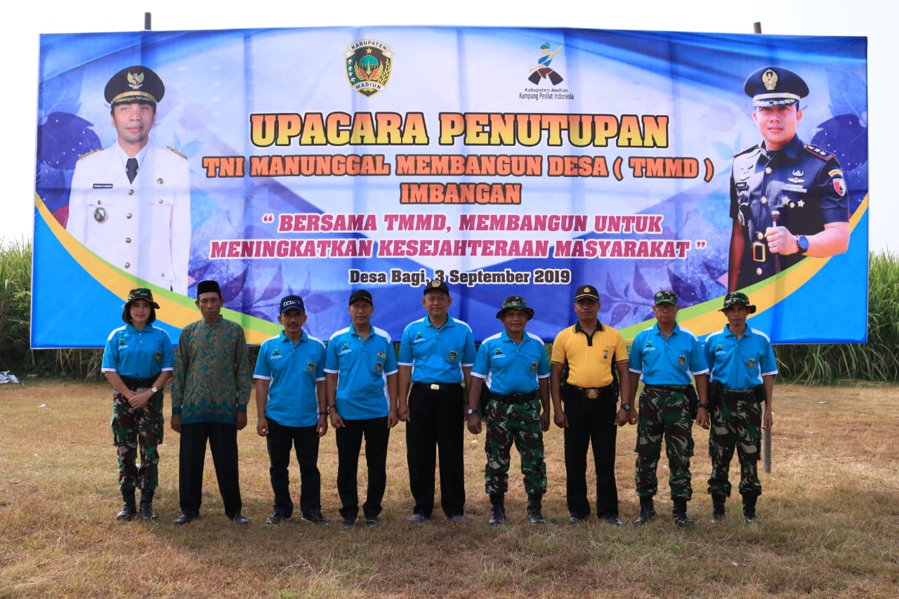 Kasdim 0803/Madiun Tutup TMMD Imbangan Kab. Madiun Di Desa Bagi