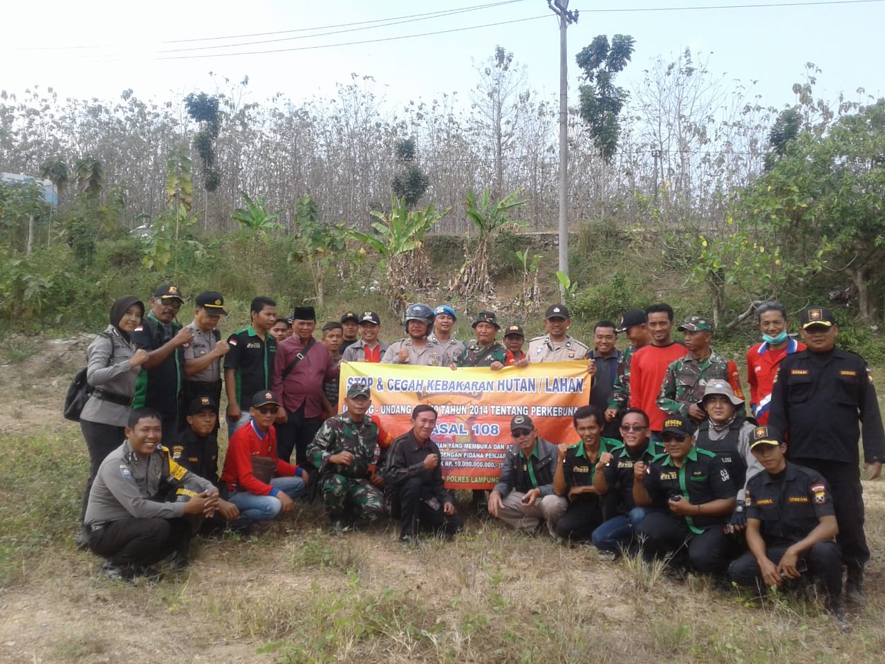 Cegah Kebakaran Hutan Dan Lahan Koramil Sidomulyo Dan Polsek Lakukan Patroli