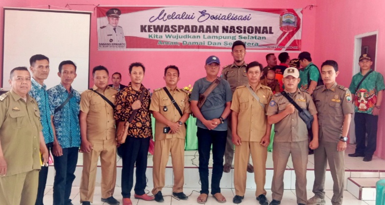 Kesbangpol Lamsel Gelar Sosialisasi Tentang Kewaspadaan Nasional
