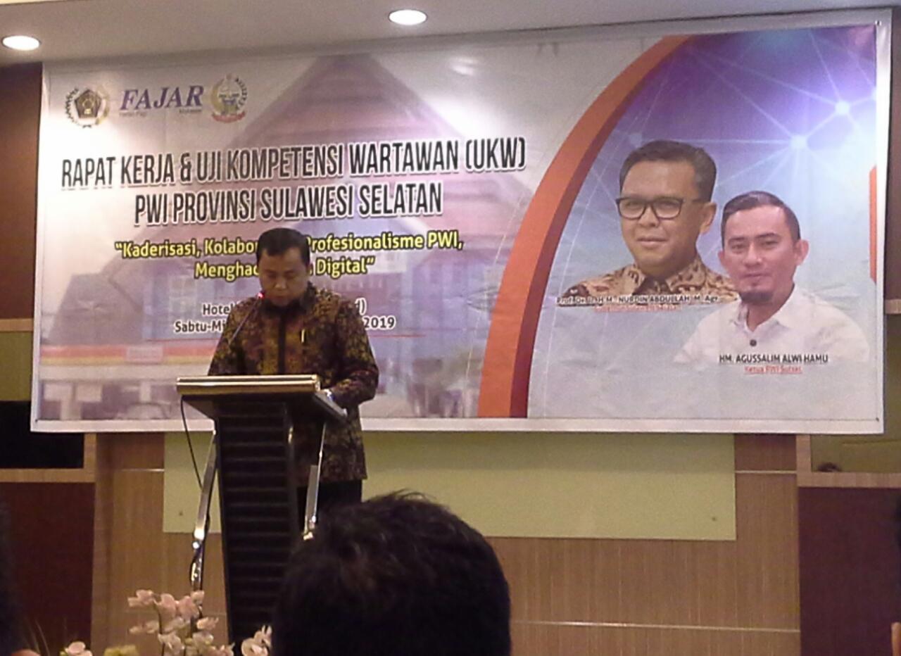 UKW PWI Sulsel, Pemprov harap Wartawan Profesional Dalam Pemberitaan