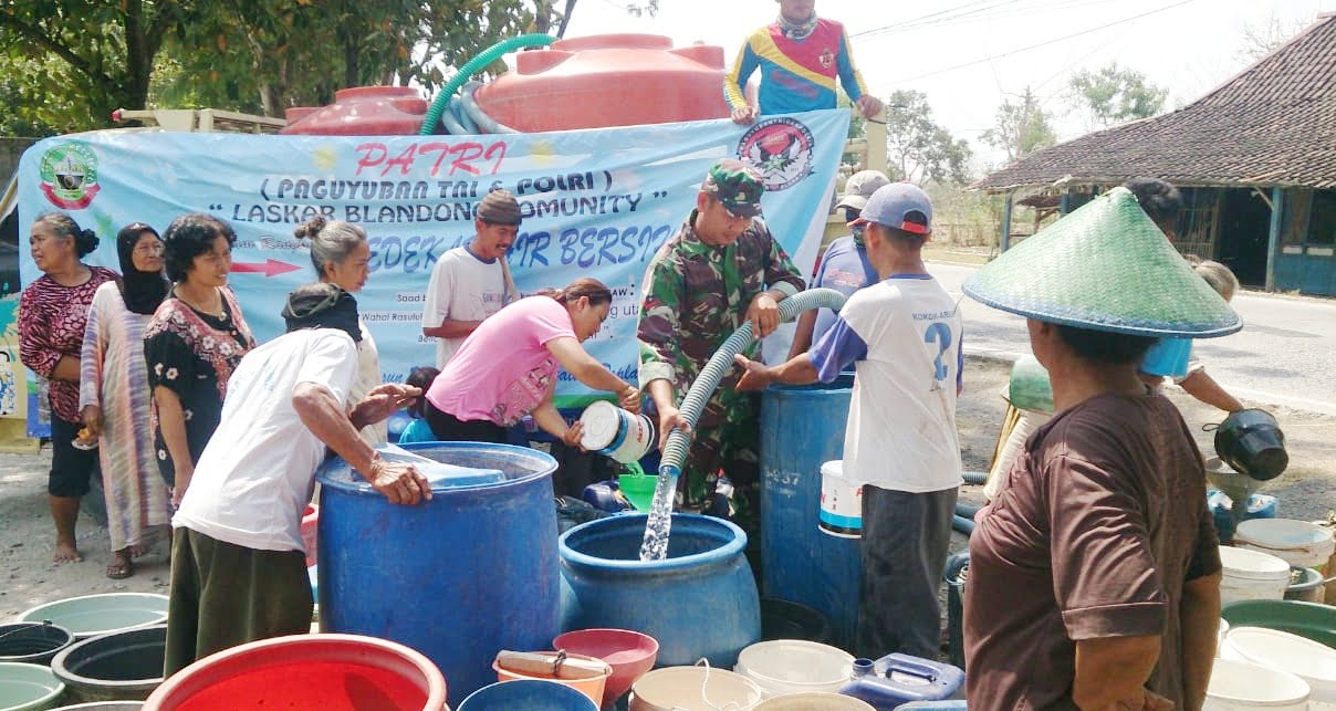 Kodim Blora Peduli Warga Kecamatan Jati Kekurangan Air Bersih
