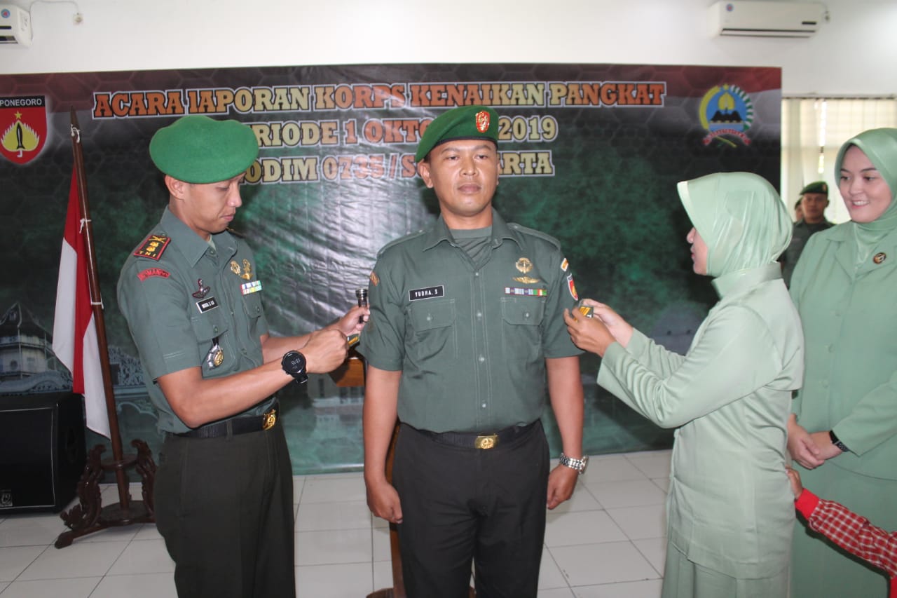 Puluhan Prajurit Kodim Surakarta Naik Pangkat, Ini Pesan Dandim