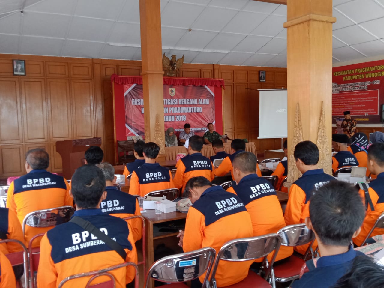 Babinsa Koramil Pracimantoro Hadiri Fasilitasi Bencana Alam