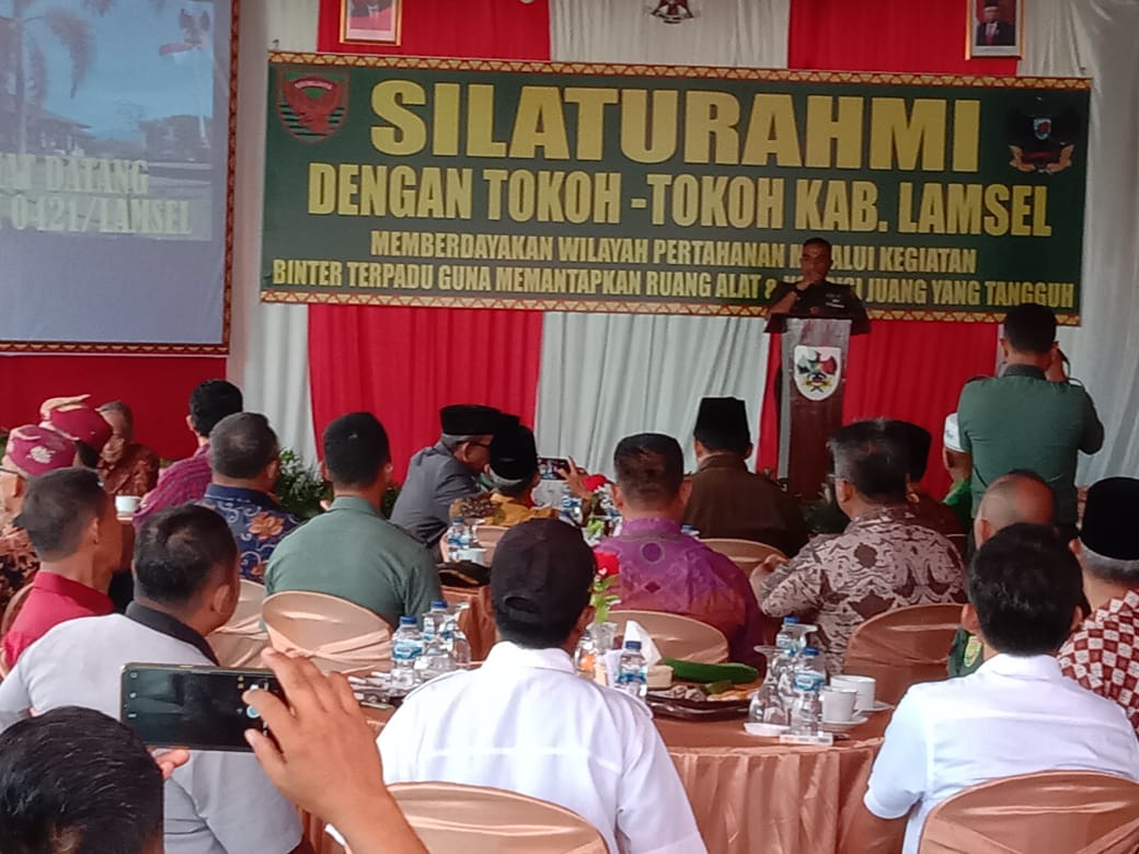 Dandim 0421/LS  Mengajak  Para Tokoh Di Lamsel Untuk Sama Sama Menjaga Keutuhan NKRI