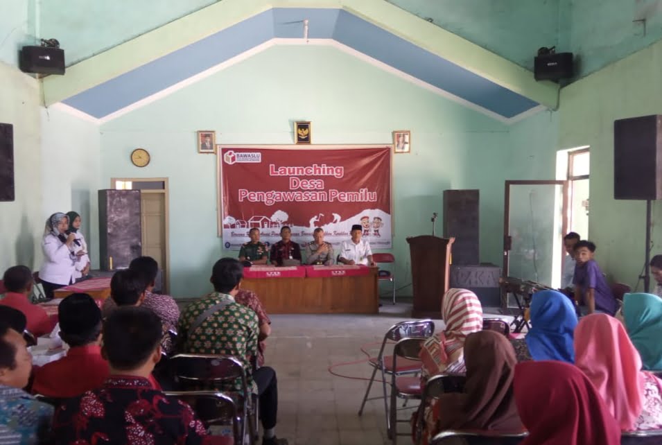 Danramil 24/Puhpelem Hadiri Launching Desa Pengawasan Pemilu Kecamatan Puhpelem