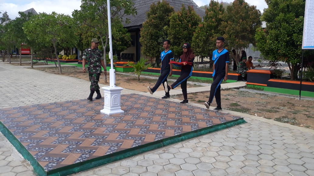 Mantapkan Upacara Hari Pahlawan, Anggota Koramil Gelar Gladi Upacara
