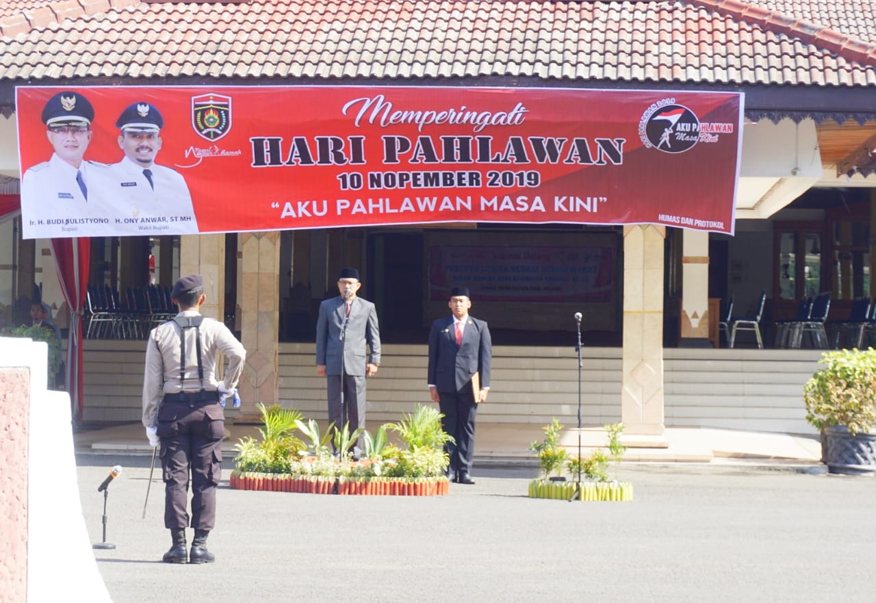 Dandim Ngawi Hadiri Upacara Peringatan Hari Pahlawan Tahun 2019 Tingkat Kabupaten