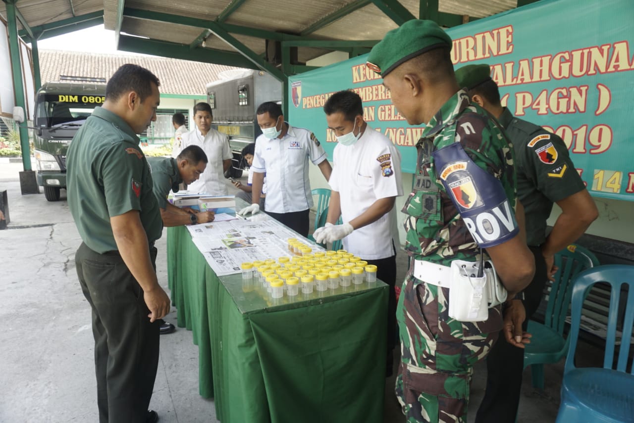 Pastikan Aman Dari Narkoba Kodim Ngawi Laksanakan Penyuluhan Dan Tes Urine
